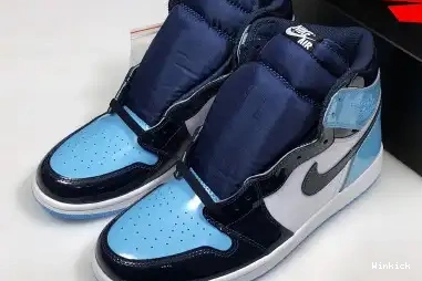 UNC AIR PATENT CHILL BLUE CD0461-401 JORDAN LEATHER 1 0628